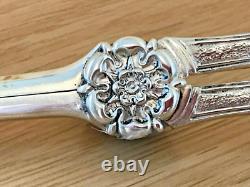 Magnificent Vintage Ornate Pair of Silver Grape Scissors with a Hunting Scene