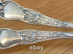 Magnificent Vintage Ornate Pair of Silver Grape Scissors with a Hunting Scene