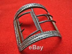 Matching Pair Of Antique Silver, Steel and Brass 18th Century Shoe Buckles