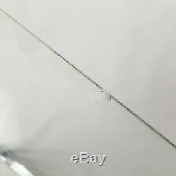 Mid-Century Modern Chrome Metal Glass End Tables Space Age Art Deco Vintage Pair