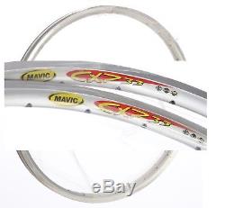 NOS PAIR MAVIC CXP33 CXP 33 CLINCHER RIMS SILVER 28 700c 32H 2000s VINTAGE