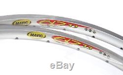 NOS PAIR MAVIC CXP33 CXP 33 CLINCHER RIMS SILVER 28 700c 32H 2000s VINTAGE