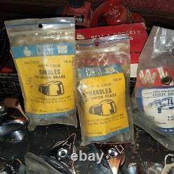 NOS vintage Antique lavatory handle lot 25 PAIRS+ STAINLESS/SILVER 1950's 80's