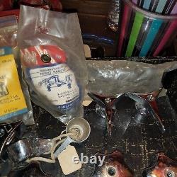 NOS vintage Antique lavatory handle lot 25 PAIRS+ STAINLESS/SILVER 1950's 80's