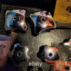 NOS vintage Antique lavatory handle lot 25 PAIRS+ STAINLESS/SILVER 1950's 80's