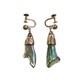 Natural Abalone Pearls Vintage Sterling Silver Screwback Earrings Rare