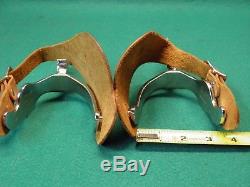 Nice Good Vintage Pair Of Ricardo Nickel Silver Western Cowboy Spurs