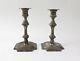 Nice Pair Of Vintage Silver Plated Candlestick Holders 13 Tall X 7.5 Wide