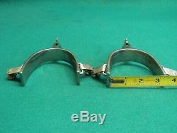 Nice Vintage Pair Of Silver Mounted Western Cowboy Spurs