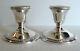 Nice Vintage Pair Rogers Sterling Silver 3 Weighted Candlesticks, #201 15