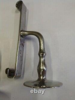Nickel Plated Brass Bathroom Shelf Brackets Pair Vintage Bathroom Brass Fixtures