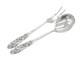 Norwegian 830 Silver Pair Of Floral Salad Servers Vintage C1970'nm