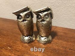 Novelty Souvenir Vintage Owl Pair Salt and Pepper Shaker Lake Tahoe California