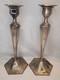 Old Sheffield Silver Plate 10 Candlesticks Pair Set Of 2 Antique Vintage