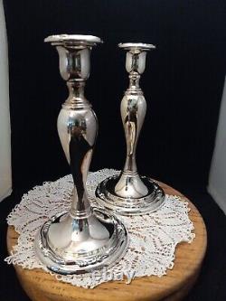 Oneida Vintage silver plated 9 Candlesticks Pair