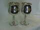 Pair (2) Vintage Reed Barton 1949 Sterling Silver 6-1/4 Wine Goblets Excellent