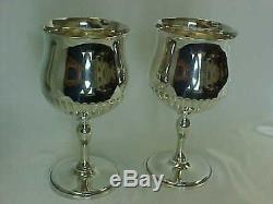 PAIR (2) Vintage Reed Barton 1949 Sterling Silver 6-1/4 WINE GOBLETS EXCELLENT