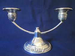 PAIR 2 arm CANDLESTICKS! Vintage EMPIRE weighted STERLING 925 SILVER excellent