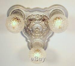 PAIR AVAILABLE Vintage 1920's Victorian Art Deco Ceiling Light Fixture RESTORED