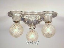 PAIR AVAILABLE Vintage 1920's Victorian Art Deco Ceiling Light Fixture RESTORED