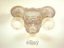 PAIR AVAILABLE Vintage 1920's Victorian Art Deco Ceiling Light Fixture RESTORED