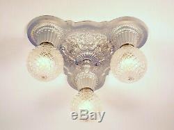 PAIR AVAILABLE Vintage 1920's Victorian Art Deco Ceiling Light Fixture RESTORED