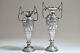 Pair Of Antique Vtg Persian Silver Engraved Vases-not Exact Match