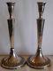 Pair Of Vintage Sterling Silver Candle Sticks With Raised Roses Jewish Judaica