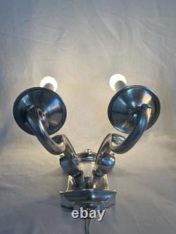 PAIR RESTORED Antique Vtg Wall Sconces Arts & Crafts Art Deco Colonial, Silver