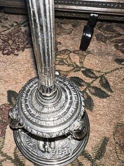 PAIR VINTAGE REGENCY BAROQUE MAITLAND with lion paws SMITH Silver CANDLE HOLDERS