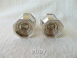 PAIR VINTAGE SOLID SILVER SALT & PEPPER POTS LONDON 1978 A. CHICK & SONS 92gs