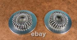 PAIR VNTG MODERNIST A F Rasmussen Solid Sterling Candle Holders Denmark SIGNED