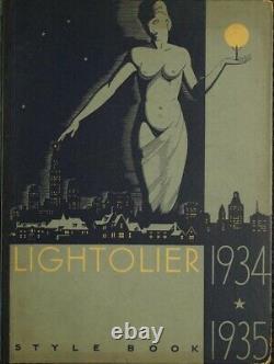 PAIR VTG Lightolier Modern Art Series Machine Age Art Deco Sconces c. 1934