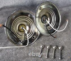 PAIR VTG Machine Age Art Deco Chrome Sconces c. 1932 RESTORED