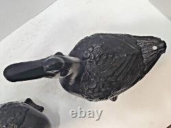 PAIR Vintage Large CAST IRON GEESE 14 Tall 8 lbs. 6 oz. Ea. Decor, Doorstops