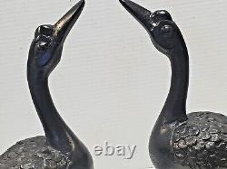 PAIR Vintage Large CAST IRON GEESE 14 Tall 8 lbs. 6 oz. Ea. Decor, Doorstops