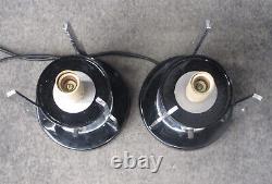 PAIR Vintage Machine Age Art Deco Chrome & Black Cylinder Lamps c. 1937 RESTORED