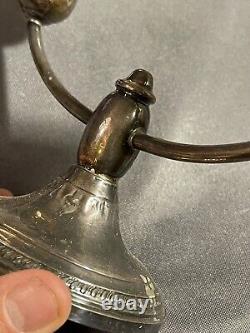 PAIR Vintage Sterling Silver Candelabra Two Arm Candlesticks candle holder