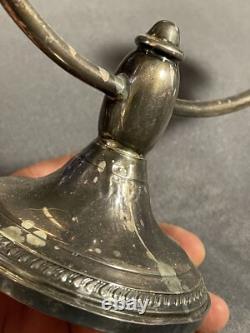 PAIR Vintage Sterling Silver Candelabra Two Arm Candlesticks candle holder