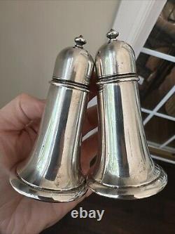 PAIR Vintage Sterling Silver Salt & Pepper Shakers Gorham Sterling #130