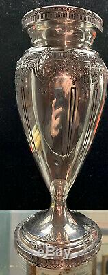 PAIR of STERLING SILVER VASES DOMINICK & HAFF 7 1/4 EARLY 1900s ART ANTIQUE VTG