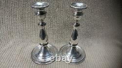 PAIR of VINTAGE MUECK-CAREY CO STERLING SILVER CANDLESTICKS #263 GREAT CONDITION