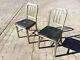 Pair Of Vintage Goodform Brushed Aluminum Navy Chairs Emeco Gf