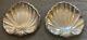 Pair (2) Dunkirk Silversmiths Sterling Silver Clam Shell Nut Dishes Antique Vtg