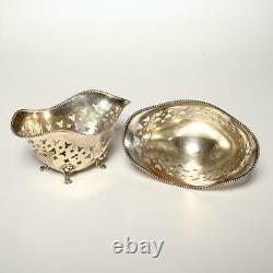 Pair (2) Vintage Towle Sterling Silver Small Pierced Footed Candy Dishes