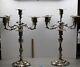 Pair 5 Candle Holder Silver Plated Candelabra 30 Tall For Weddings /parties