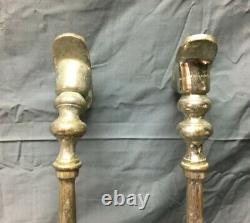 Pair Antique JL MOTT Nickel Brass Marble Sink Wall Support Brackets VTG 572-22B