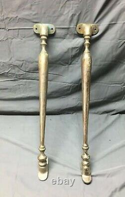 Pair Antique JL MOTT Nickel Brass Marble Sink Wall Support Brackets VTG 572-22B