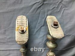 Pair Antique JL MOTT Nickel Brass Marble Sink Wall Support Brackets VTG 572-22B