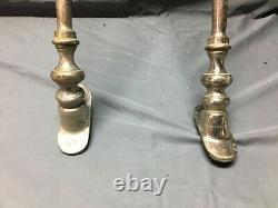 Pair Antique JL MOTT Nickel Brass Marble Sink Wall Support Brackets VTG 572-22B